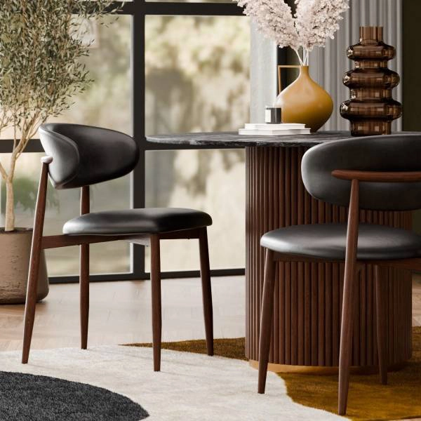 Veroli black with walnut - a