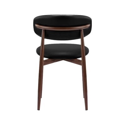 Veroli black with walnut - back