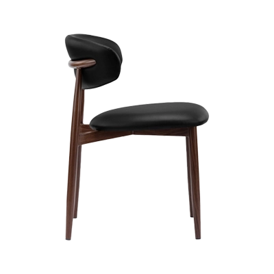 Veroli black with walnut - side