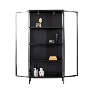 Denver Armario - negro con botones dorados