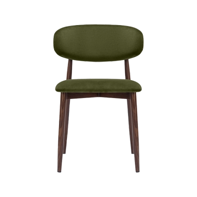 veroli green with walnut - front