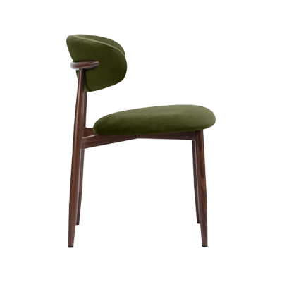 veroli green with walnut - side